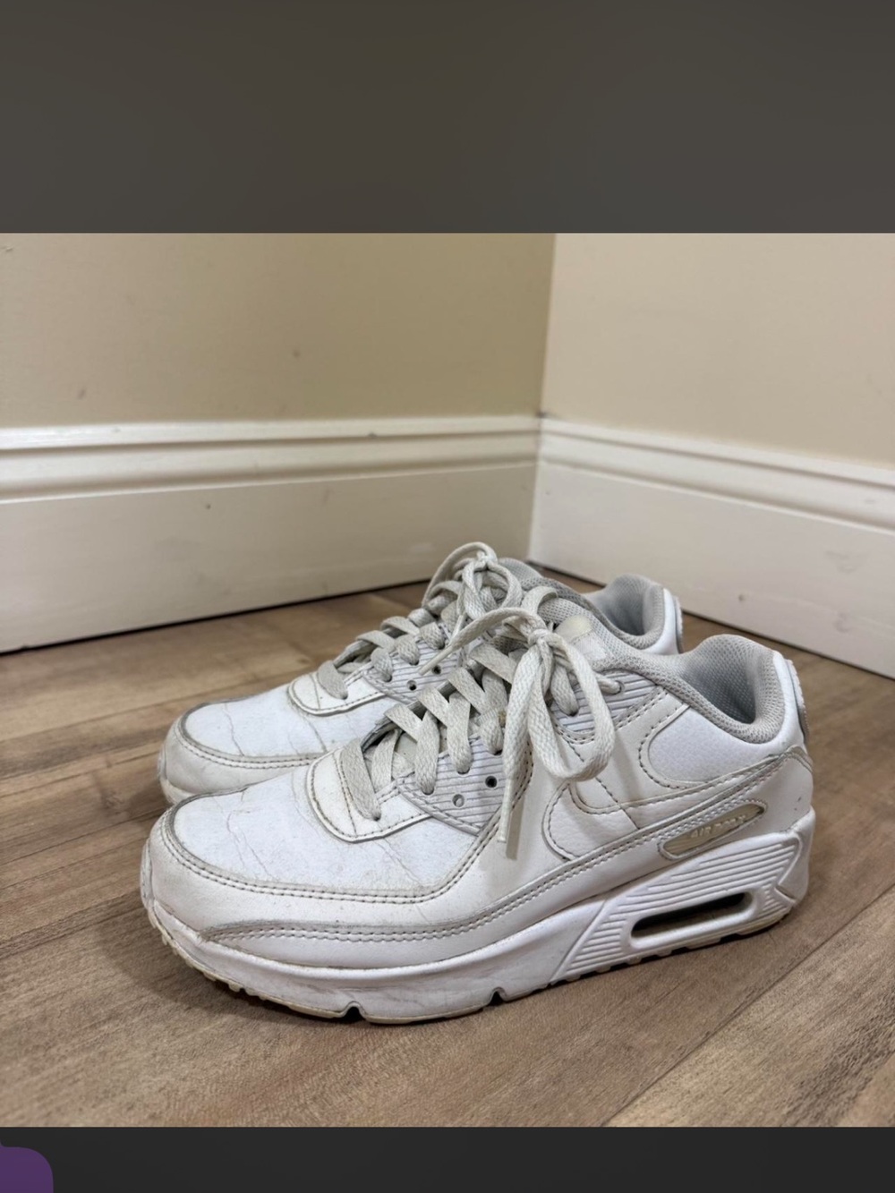 Nike Kids White Lace-Up Air Max Sneakers